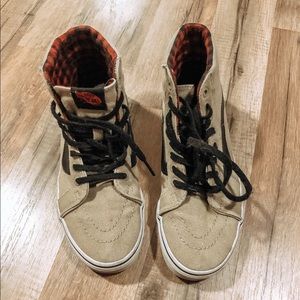 Vans brown high top sneakers